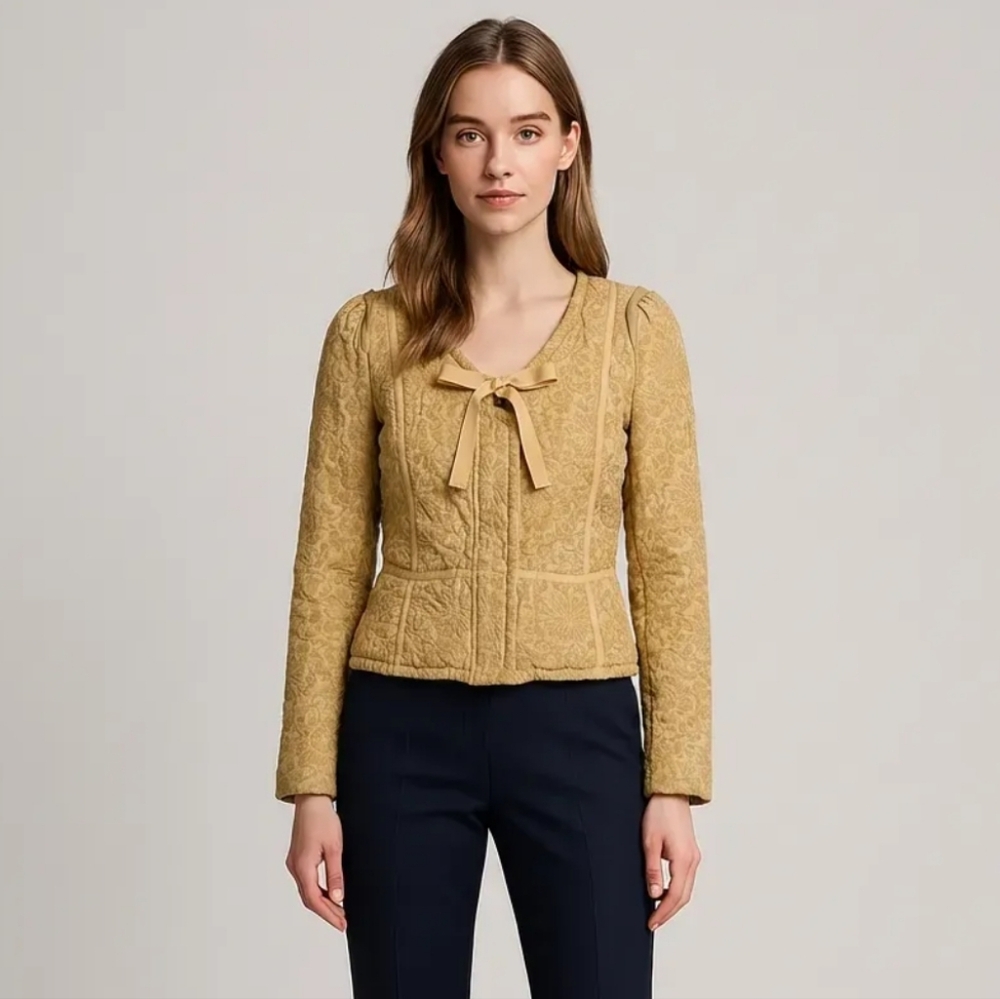 Wilfred Le Fou Gold Textured Jacket